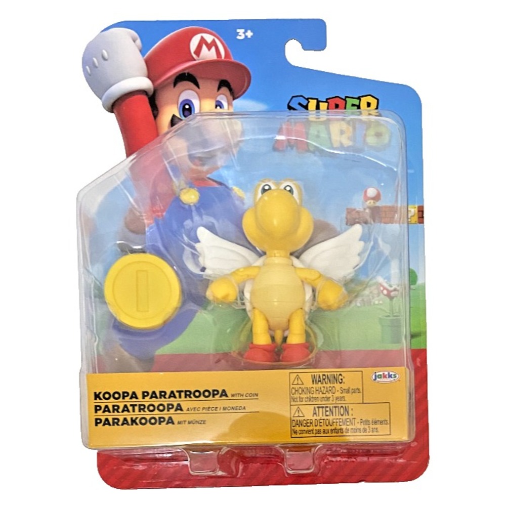 KOOPA PARATROOPA Super Mario Jakks‎ Pacific 4" Figure With Coin